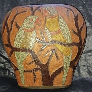 Vintage Brass Cloisonne Vase